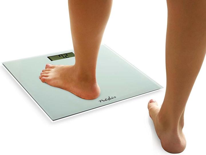 Actual product image Nedis Personal scale | Digital | White | Tempered glass | Max. weighing capacity: 150 kg (150 kg)