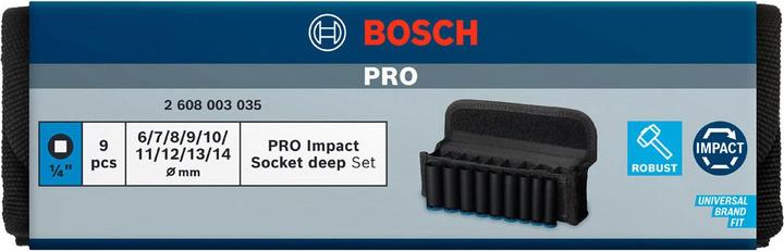 Image du produit Bosch Professional Zubehör PRO Impact (6 mm, 12 mm, 14 mm, 10 mm, 7 mm, 11 mm, 8 mm, 9 mm, 13 mm)