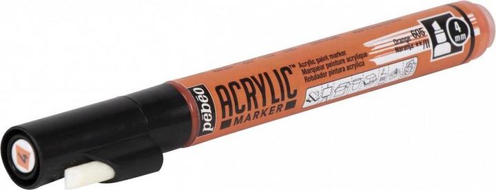 Actual product image Pebeo Acrylic Marker Medium Angular Tip 4mm (Orange, 4 mm)