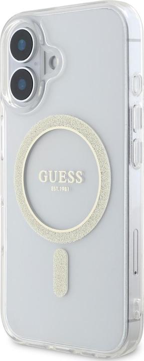 Image du produit Guess GUHMP16SHFGERET iPhone 16 6.1" przeźroczysty/transparent hardcase IML Glitter Circle MagSafe (Apple iPhone 16)