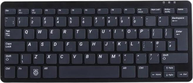 Actual product image Raspberry Pi SC0196 - Black, Grey QWERTY (UK) Keyboard