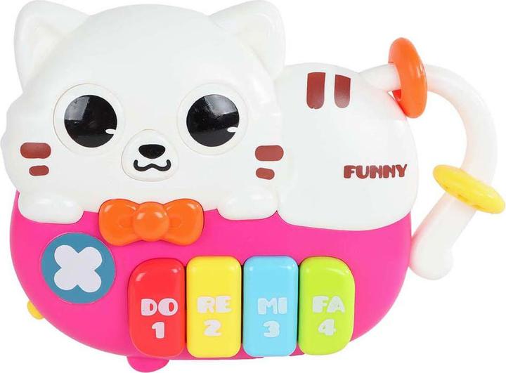Mini Club animal piano cat with light and sound, 15 cm