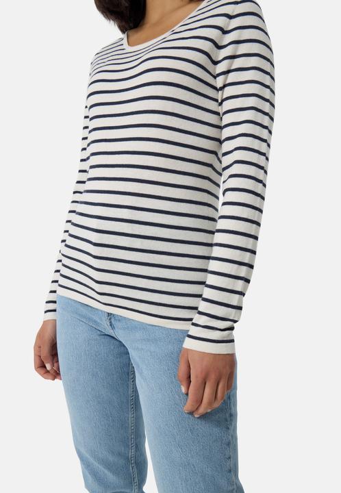 Produktbild Cash-Mere Kaschmir Rundhals Pullover gestreift (L)