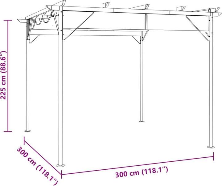 Produktbild vidaXL Pergola (300 cm, 300 cm)