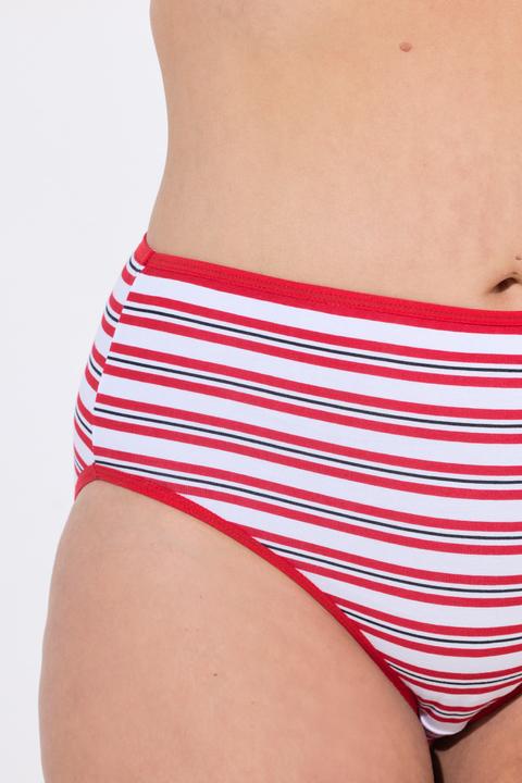 Immagine prodotto Ulla Popken Slip midi con righe/tinta unita in confezione da cinque (60)