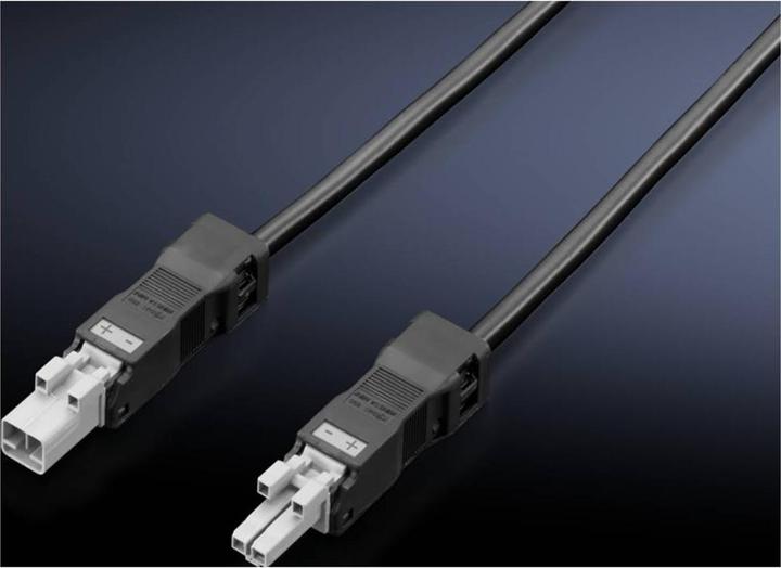 Produktbild Rittal Connection cable for through-wiring 2-pole 24 V DC length 1000 mm (1 m)