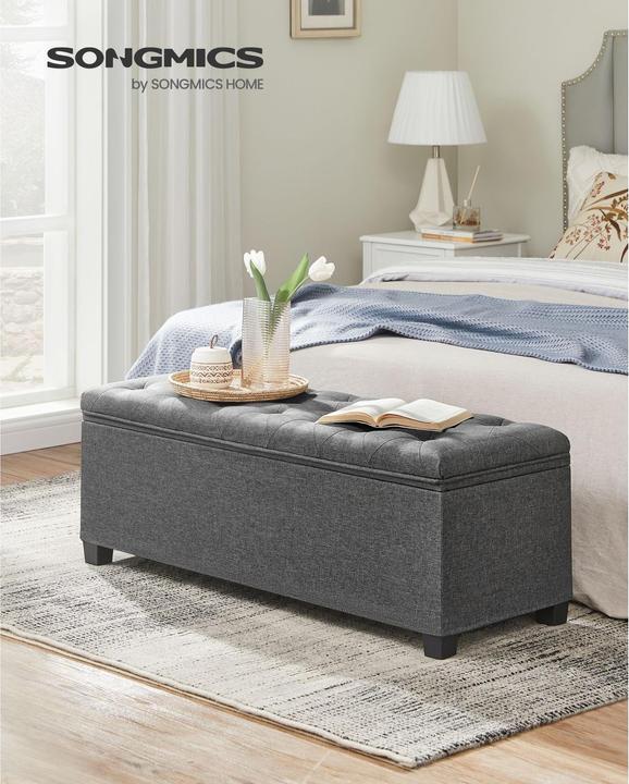 Produktbild Songmics Sitztruhe Ottomane mit Stauraum 110 x 40 cm (110 cm)