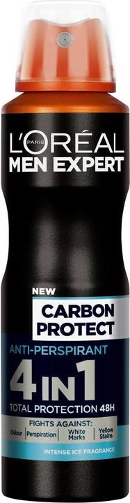 L'Oréal Paris L'Oreal - Men Expert Carbon Protect 4W1 Anti-Perspirant Deodorant Spray 150Ml (Spray, 150 ml)