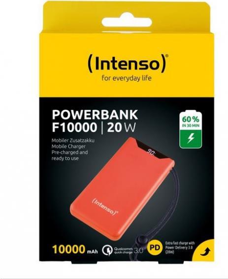 Image du produit Intenso Powerbank F10000 Orange (orange, 10 000 mAh, PD 3.0, Quick Charge 3.0) (10000 mAh, 20 W, 20 Wh)