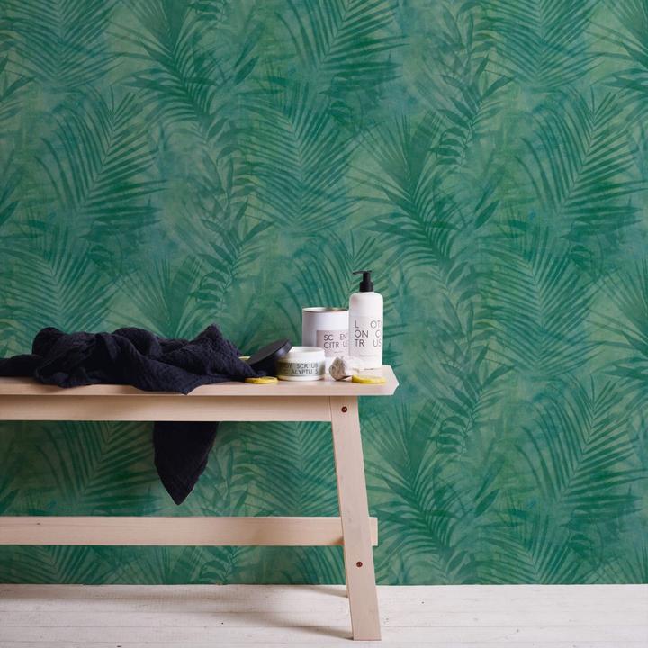 Produktbild A.S. Création Tropical Concret mit Palmenblättern (53 x 1005 cm)