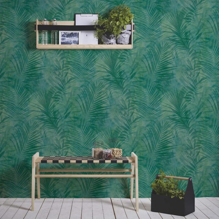 Produktbild A.S. Création Tropical Concret mit Palmenblättern (53 x 1005 cm)