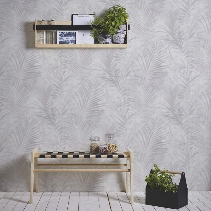 Produktbild A.S. Création Tropical Concret mit Palmenblättern (53 x 1005 cm)