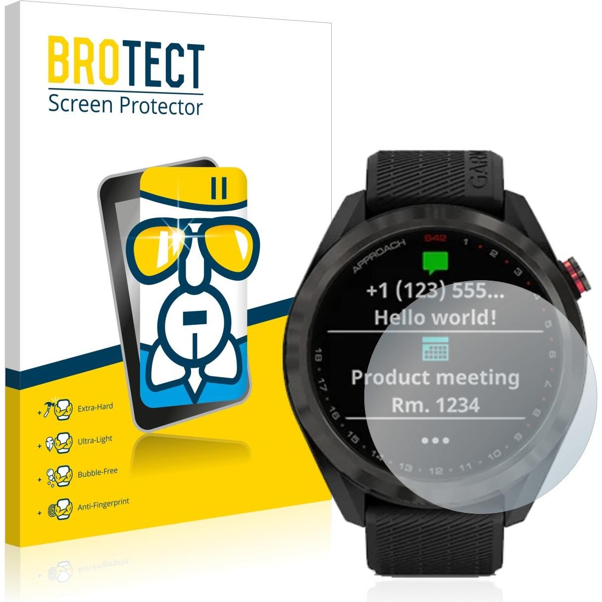 BROTECT AirGlass Panzerglasfolie, Smartwatch Schutzfolie, Transparent