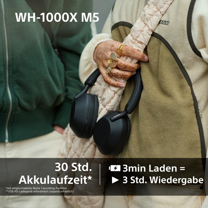 Produktbild Sony WH-1000XM5 (NC, 30 h, Kabellos, Kabelgebunden)