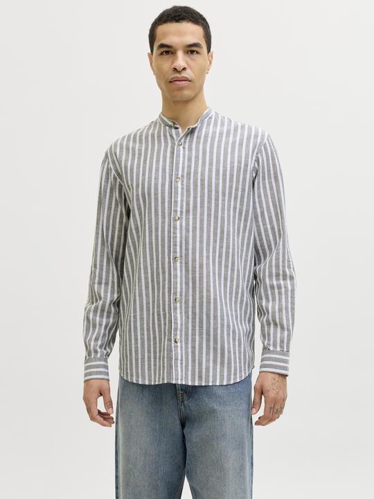 Actual product image Jack & Jones Jjesummer Linen Blend Band Shirt L/S Sn (XL)
