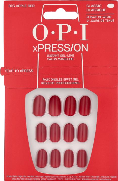 Actual product image OPI Xpress/On Nail Art (Artificial nails, Big Apple Red)