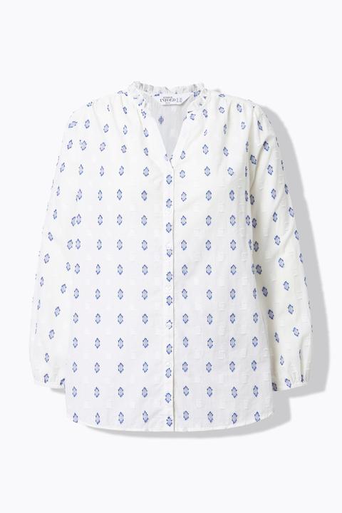 Produktbild Studio Untold Bluse, Loose Shape, Webmuster, Ballon-Langarm (60)