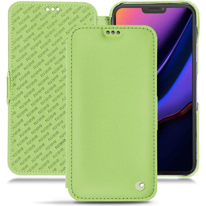 Noreve Lederschutzhülle horizontal (Apple iPhone 11 Pro), Smartphone Hülle, Grün