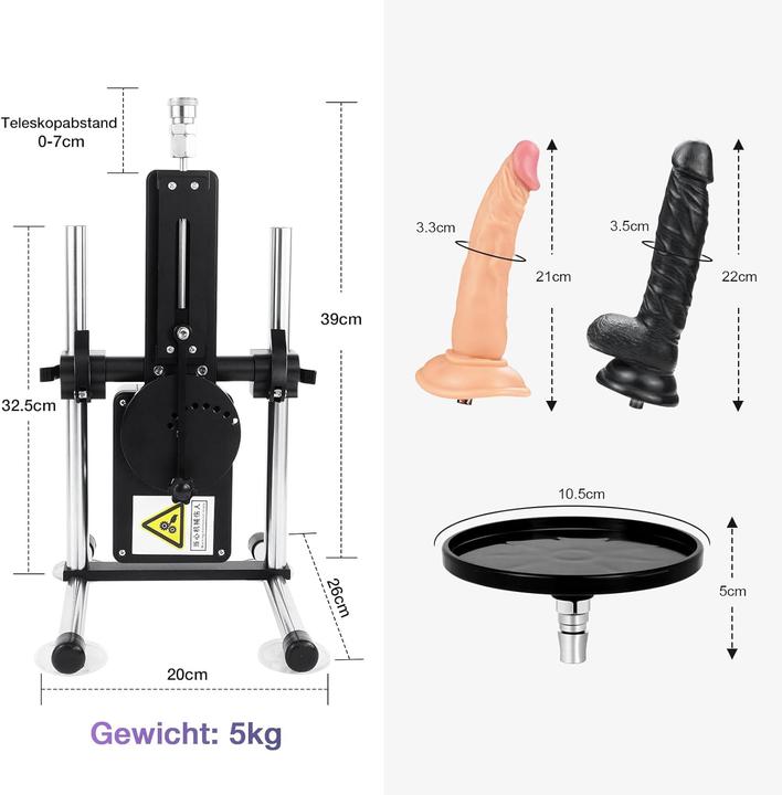 Qianmu Premium Sexmaschine mit Dildo und Saugnapf Adapter Qianmu Premium Sexmaschine mit Dildo und Saugnapf Adapter