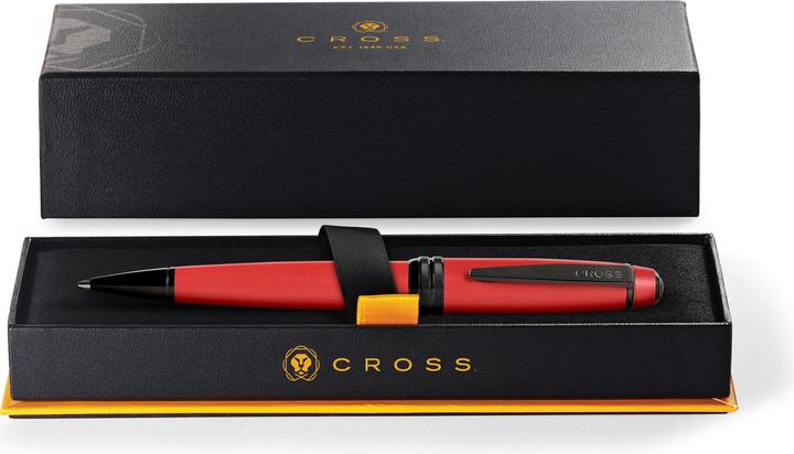 Image du produit Cross Stylo à bille Bailey Laque rouge, finitions PVD noir (Laque rouge avec noir, 1 x)