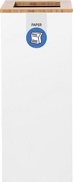 Produktbild Lune Mülleimer Paxa Medium Mülltrennystem 34 L weiss blau aus verzinktem Stahl, formschön, leicht zu (34 l)