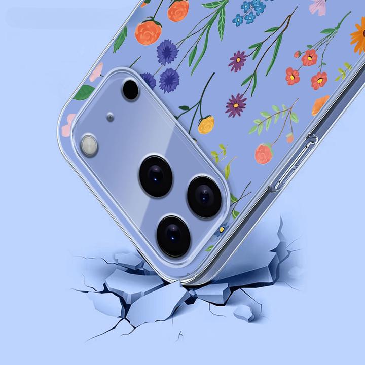 Immagine prodotto Cover-Discount iPhone 17 Pro - Silikon Gummi Hülle Blumen (Apple iPhone 17 Pro)
