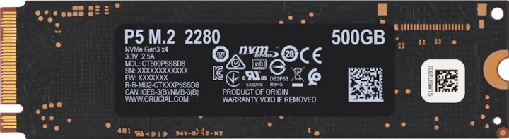 Crucial P5 (500 GB, M.2 2280)