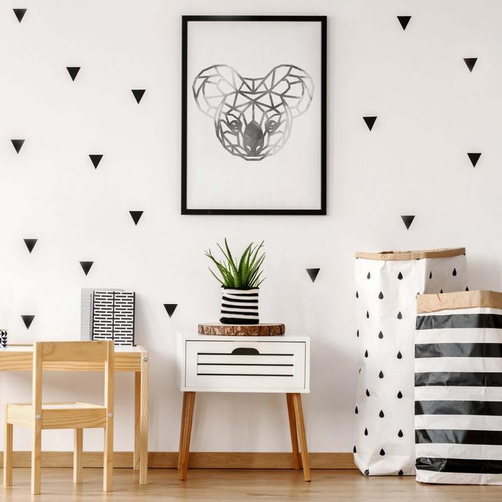 Actual product image Trenddeko Origami Koala - Silver Look (40 x 50 cm)