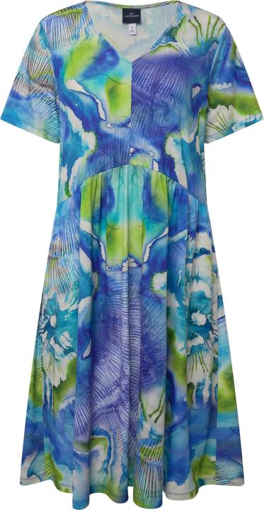 Produktbild Laurasøn Jerseykleid, Batik-Blüten, V-Ausschnitt, Halbarm (XL)