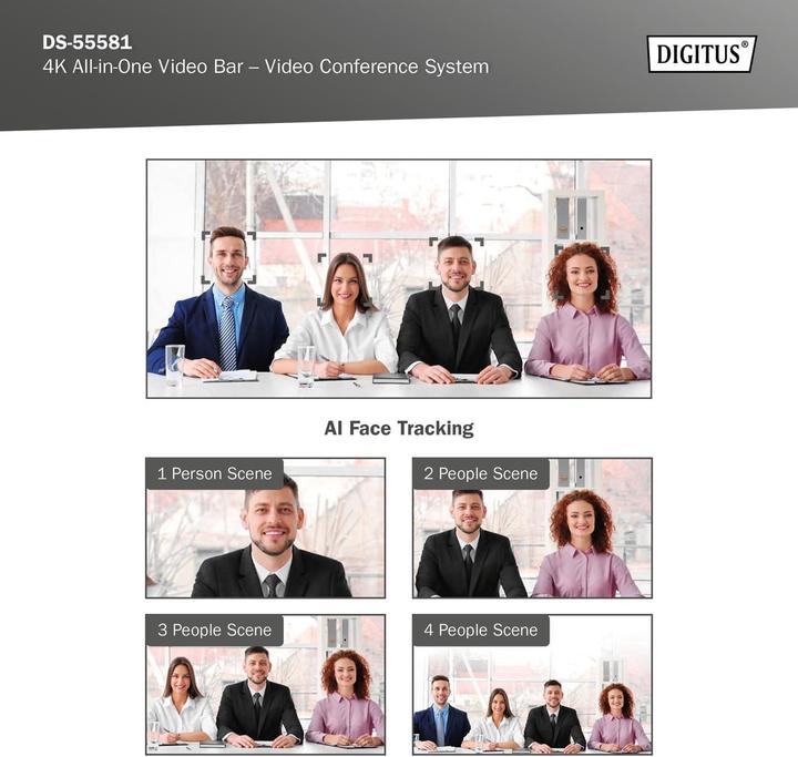 Actual product image Digitus 4K All-in-One Video Bar – Video Conference System
