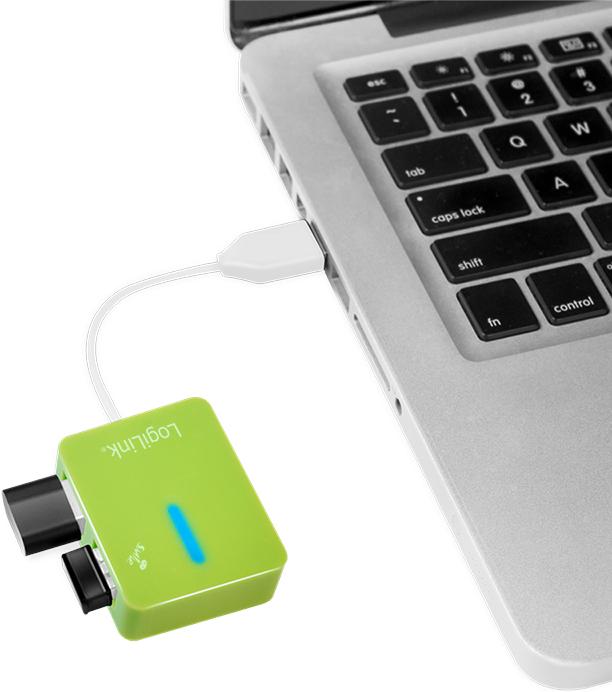 Actual product image LogiLink Smile (USB-A, 4 Ports)