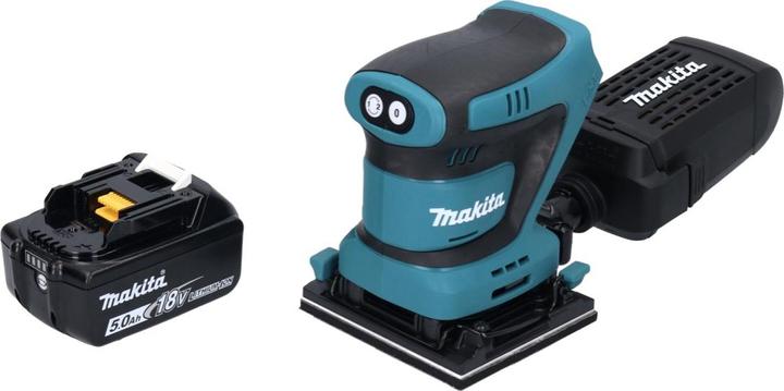 Produktbild Makita DBO 480 T1 Akku Schwingschleifer 18 V 112 x 102 mm + 1x Akku 5,0 Ah - ohne Ladegerät (Schwingschleifer)