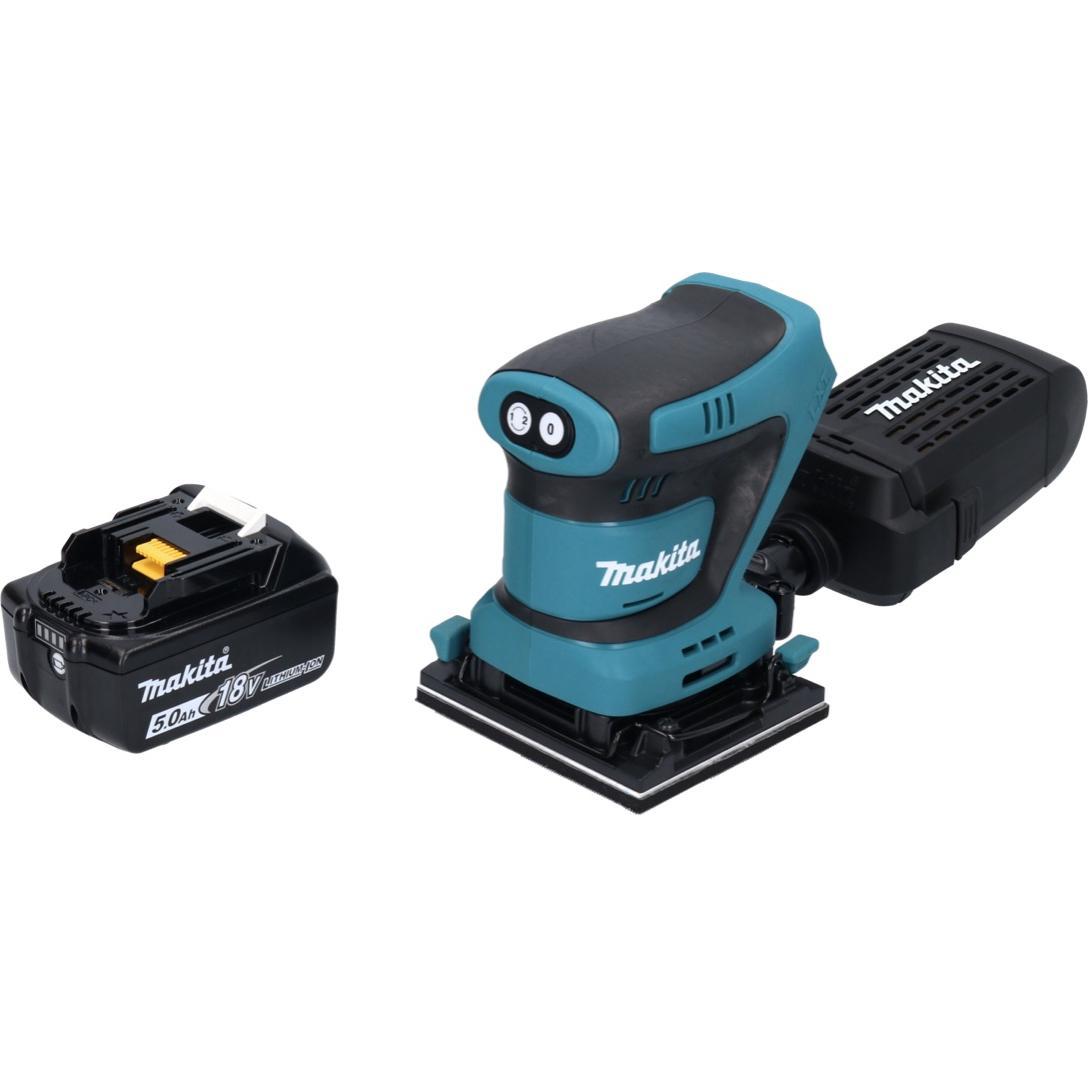 Thumbnail - Makita, Schleifmaschine + Poliermaschine, DBO 480 T1 Akku Schwingschleifer 18 V 112 x 102 mm + 1x Akku 5,0 Ah - ohne Lad...