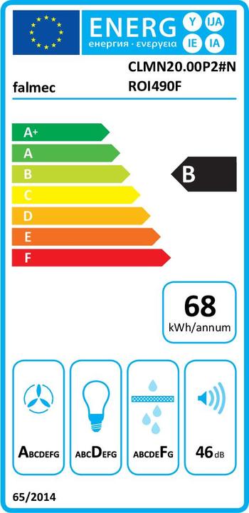 Energy Label Falmec LUMINA NRS 120 N (Wall hood)