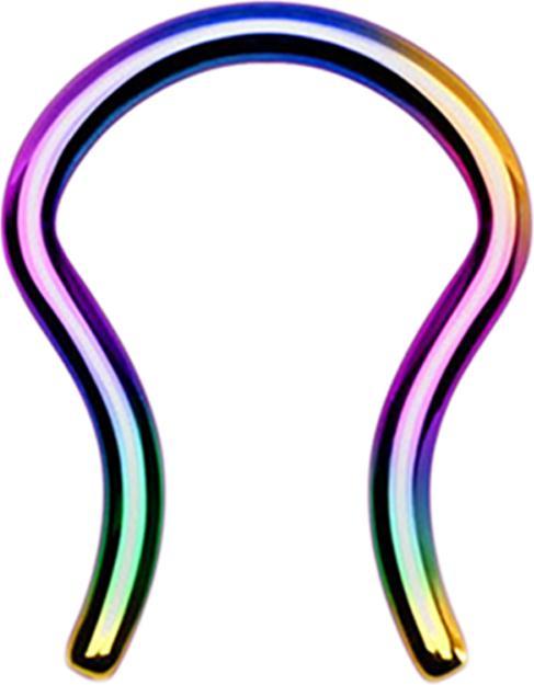 Immagine prodotto Star Piercing Micro anello del setto colorato con rivestimento in titanio (senza ottone, Acciaio chirurgico 316L)