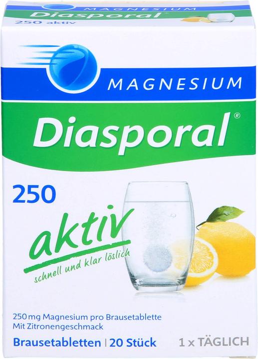 Produktbild magnesium diasporal Magnesium-Diasporal 250 aktiv Brausetabletten, 20 St. Tabletten (20 Stk., Brausetablette)