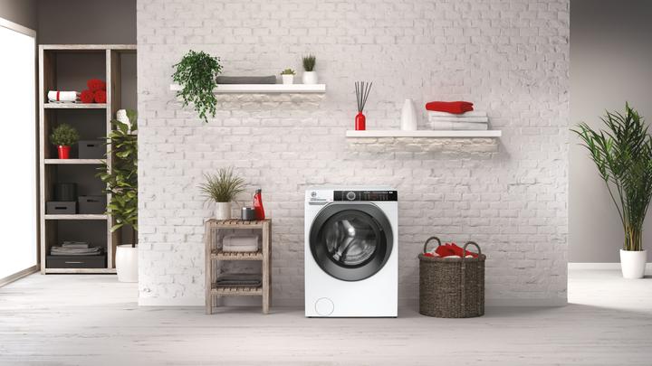 Produktbild Hoover H-WASH 500 HWE 413AMBS/1-S Frontlader-Waschmaschine 13 kg 1400 U/min A Weiss (13 kg, Links)