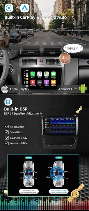 Produktbild Generic Autoradio Android 13, 9 Zoll für Mercedes-Benz C-Class (Android Auto, Apple Carplay, MirrorLink)