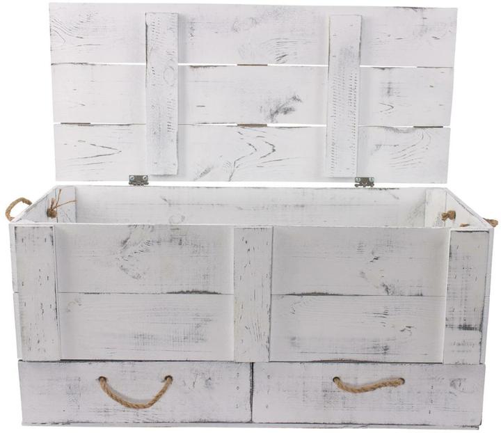 Immagine prodotto Holz Zollhaus Petto Vintage Shabby Bianco, 85 x 42 cm (42 x 85 x 12 cm, 137.51 l)