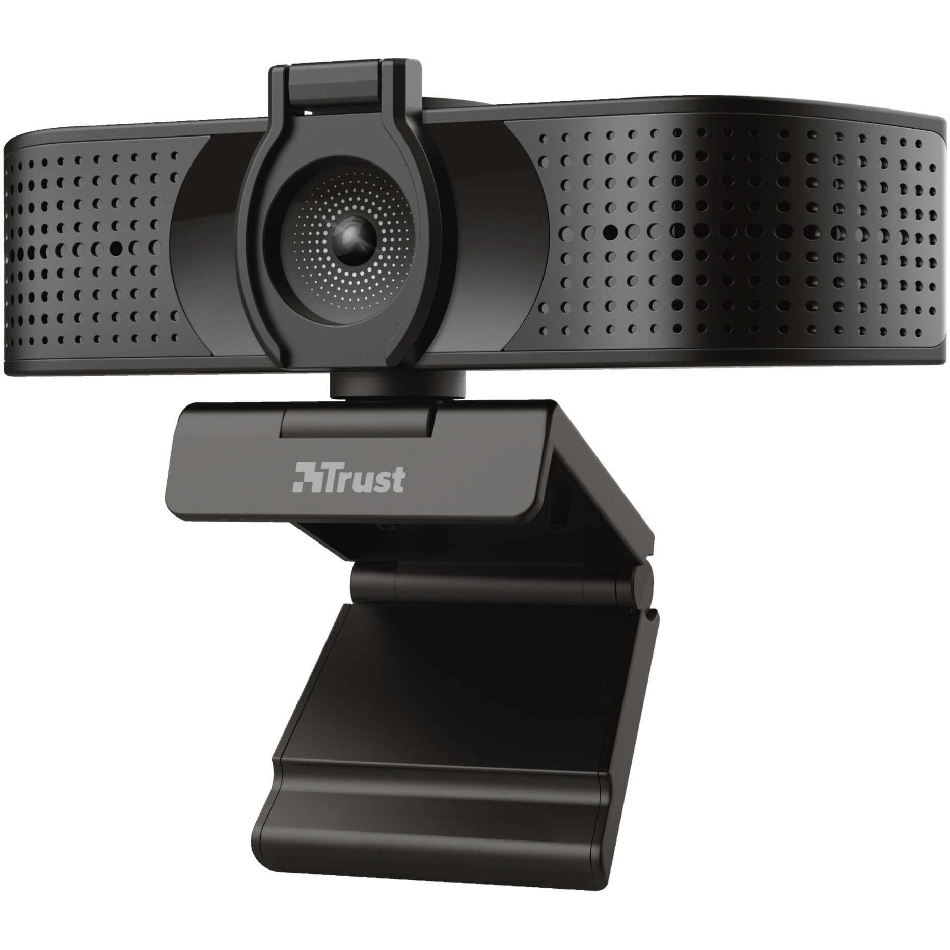 Trust Webcam 4K Ultra HD (8.60 Mpx), Webcam, Nero