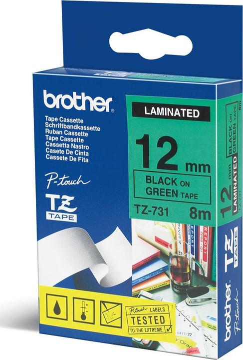 Actual product image Brother Tze-731 (1.20 cm, Green)