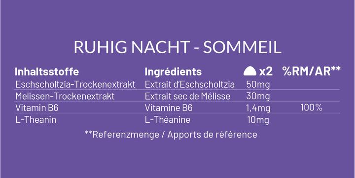 Nährwerte und Zutaten Mium Lab Vitamingummis Ruhige Nacht (42 Stück, Gummies, 140 g)
