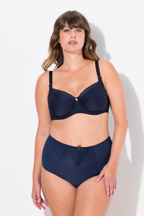 Produktbild Ulla Popken Bügel-BH, Jacquard, Spitzenkante, Cup C - G (115 C)