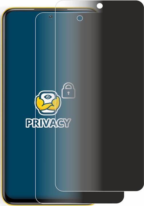 Actual product image BROTECT Anti-spy privacy film Blue light protection film (2 Piece, Xiaomi Poco M3 Pro 5G)