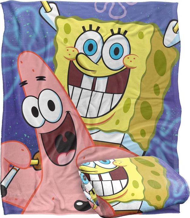 Actual product image Spongebob Squarepants Silky Cropped Patrick Star Supersoft Blanket (152 x 127 cm)