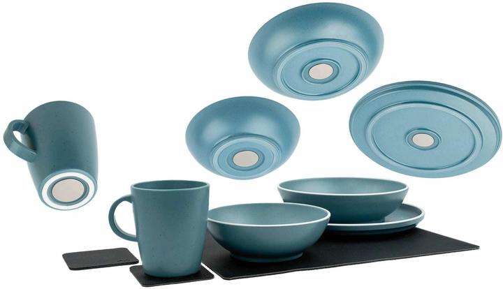 Actual product image Silwy Magnet-Kunststoff-Geschirrset Dolomit Blue