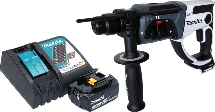 Produktbild Makita DHR 202 RM1W Akku Bohrhammer 18 V 20 mm 2,0 J weiss + 1x Akku 4,0 Ah + Ladegerät