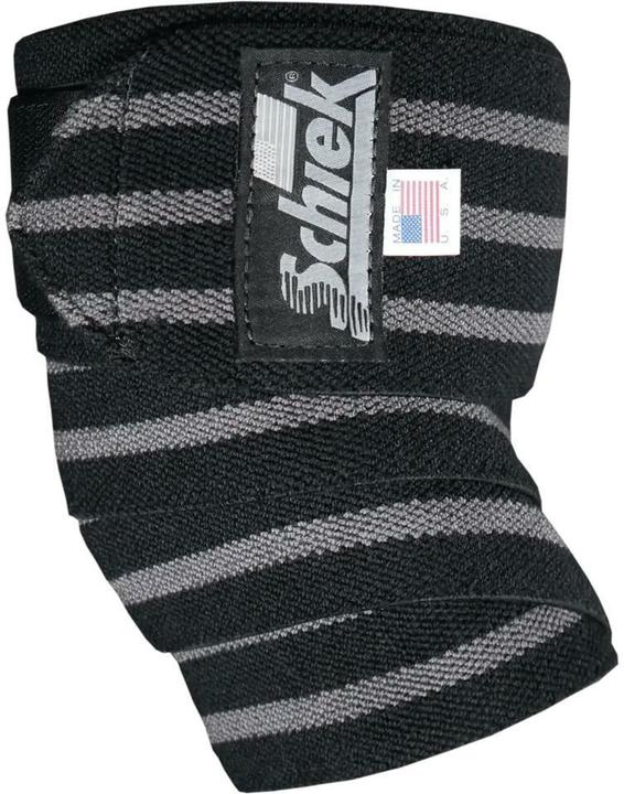 Schiek Knee Wraps Model 1178S Black/Silver 78" with Velcro Closure (One Size)