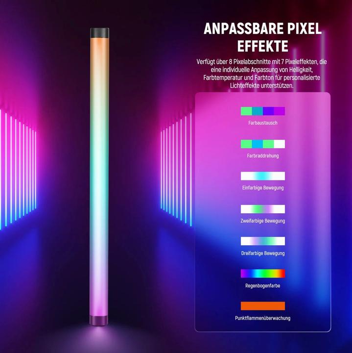 Neewer Stablicht TL60RGB LED Foto-Videolicht RGB 20 Watt (Stableuchte)