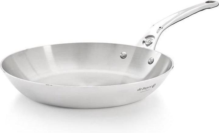 Actual product image de Buyer Affinity frying pan uncoated induction (28 cm, Frying pan, Stainless steel)